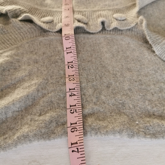 Marina Luna Gray Angora Blend Cardigan Sweater LP - Picture 8 of 10